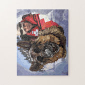 Duitse Herder Zoek- en Reddingsoperatie in de Snee Legpuzzel (Verticaal)