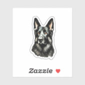 Duitse herder zwart en bruin sticker (Vel)