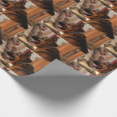 duitse herder zwart en rood cadeaupapier (Hoek)