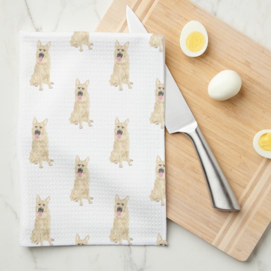 Duitse herder (zwart en Tan) Theedoek (Quarter Fold)