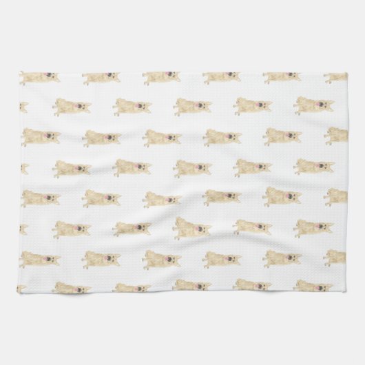 Duitse herder (zwart en Tan) Theedoek (Horizontaal)