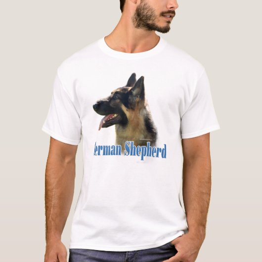 Duitse Herder (zwart/tan) Naam T-shirt (Voorkant)