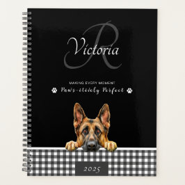 Duitse herder zwart wit geplakt Custom Planner