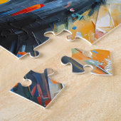 Duitse Herder Zwarte Hond Acryl Print Hondenliefhe Legpuzzel (Zijkant)