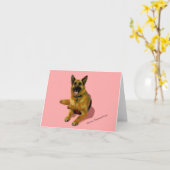 Duitse herderblanco kaart (Gele Bloem)