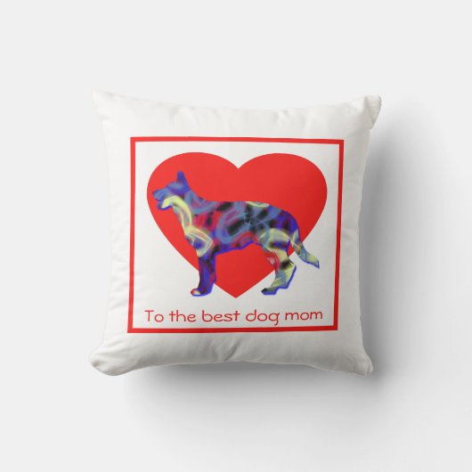 Duitse herderdag van de rode hematmakerij kussen (Voorkant)