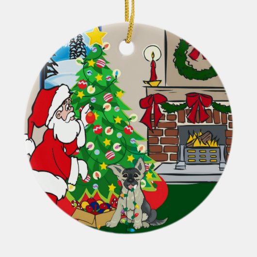 Duitse herderdeken de zalen keramisch ornament (Voorkant)