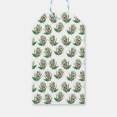 Duitse herderdenfilialen groen kerstfeest cadeaulabel (Achterkant)