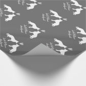 Duitse herderds bruiloft met aangepaste tekst cadeaupapier (Hoek)