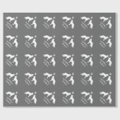 Duitse herderds bruiloft met aangepaste tekst cadeaupapier (Vlak)