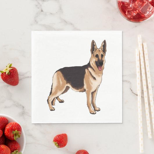 Duitse herderhond 1 servet (Insitu)