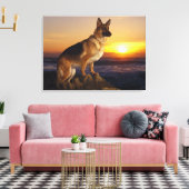Duitse herderhond canvas afdruk (Insitu (Woonkamer))