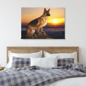 Duitse herderhond canvas afdruk (Insitu (Slaapkamer))