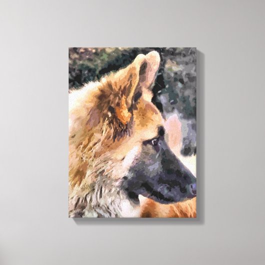 DUITSE HERDERHOND CANVAS AFDRUK (Voorkant)