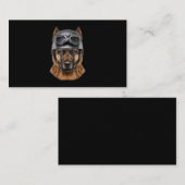 Duitse herderhond , fietser in motorrijwiel helmet visitekaartje (Voorkant / Achterkant)