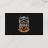 Duitse herderhond , fietser in motorrijwiel helmet visitekaartje (Voorkant)