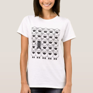 Duitse herderhond in de schapen t-shirt