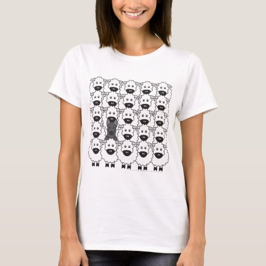 Duitse herderhond in de schapen t-shirt (Voorkant)