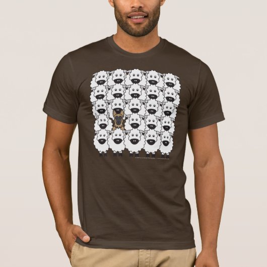 Duitse herderhond in de schapen t-shirt (Voorkant)