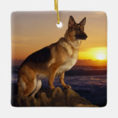 Duitse herderhond keramisch ornament (Voorkant)