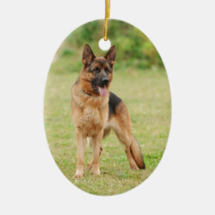 Duitse herderhond keramisch ornament