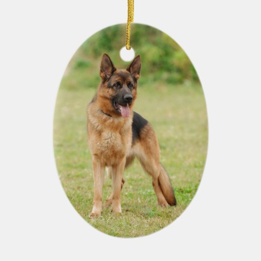 Duitse herderhond keramisch ornament (Voorkant)