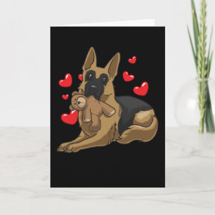 Duitse herderhond met hart kaart