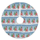 Duitse herderhond met kerstcadeaus in sneeuw kerstboom rok (Voorkant)