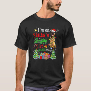 Duitse herderhond op de namaaklijst van kerstmanne t-shirt