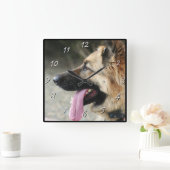 Duitse herderhondklok vierkante klok (Huis)