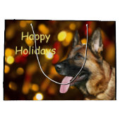 Duitse herderkerst groot cadeauzakje (Achterkant)