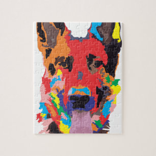 Duitse herderkleur legpuzzel