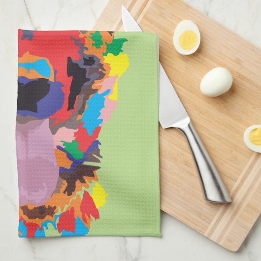 Duitse herderkleur theedoek (Quarter Fold)