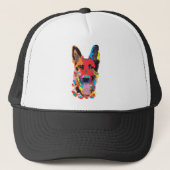 Duitse herderkleur trucker pet (Voorkant)