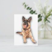 Duitse herderlacht briefkaart (Staand voorkant)