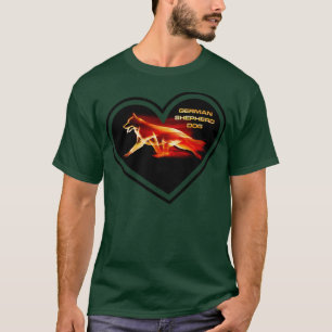 Duitse herderpoëzie in beweging t-shirt