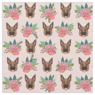 Duitse herderroze floralen stof