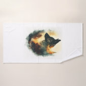 Duitse herders als spookachtige gidsen badhanddoek (Badhanddoek)