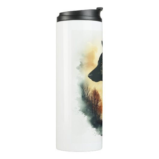 Duitse herders als spookachtige gidsen thermosbeker (Gedraaid links)