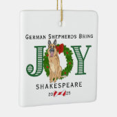 Duitse herders brengen vreugde keramisch ornament (Rechts)
