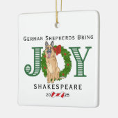 Duitse herders brengen vreugde keramisch ornament (Links)