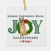 Duitse herders brengen vreugde keramisch ornament (Voorkant)