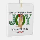 Duitse herders brengen vreugde keramisch ornament (Rechts)