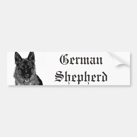 Duitse Herders bumpersticker (Voorkant)