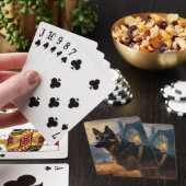 Duitse Herders Halloween Griezelen Pokerkaarten (Insitu)
