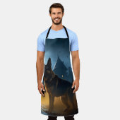 Duitse Herders Halloween Griezelen Schort (Gedragen)