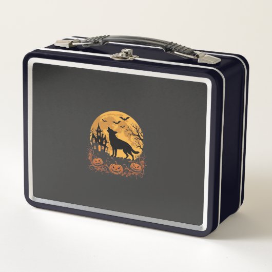 Duitse Herders Halloween Maan Pompoen Ontwerp_1 (Voorkant)