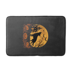 Duitse Herders Halloween Maan Pompoen Ontwerp_1 Badmat