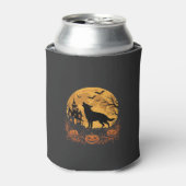 Duitse Herders Halloween Maan Pompoen Ontwerp_1 Blikjeskoeler (Blikje Voorkant)