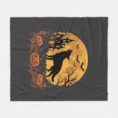 Duitse Herders Halloween Maan Pompoen Ontwerp_1 Fleece Deken (Voorkant (Horizontaal))